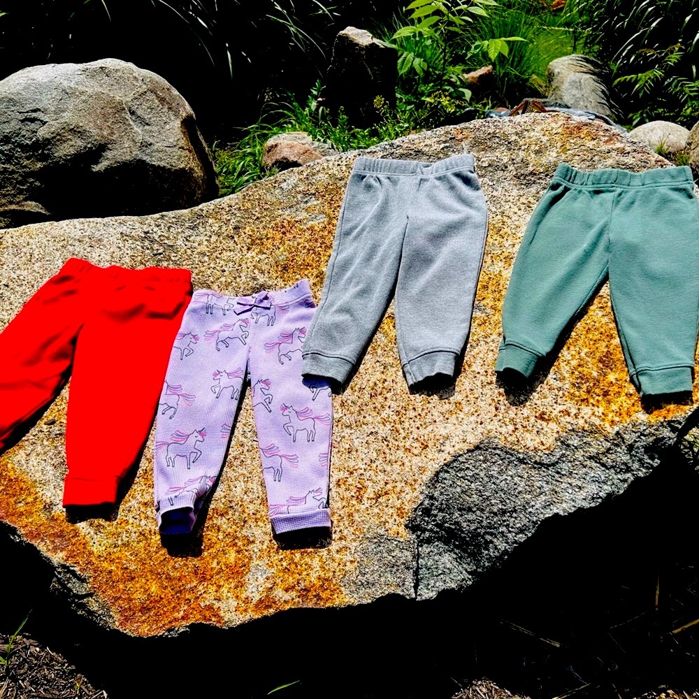 Casual Red and Purple Stretchy Bottoms